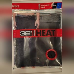 32 Degrees Men's Black and Gray Base Layer Pants